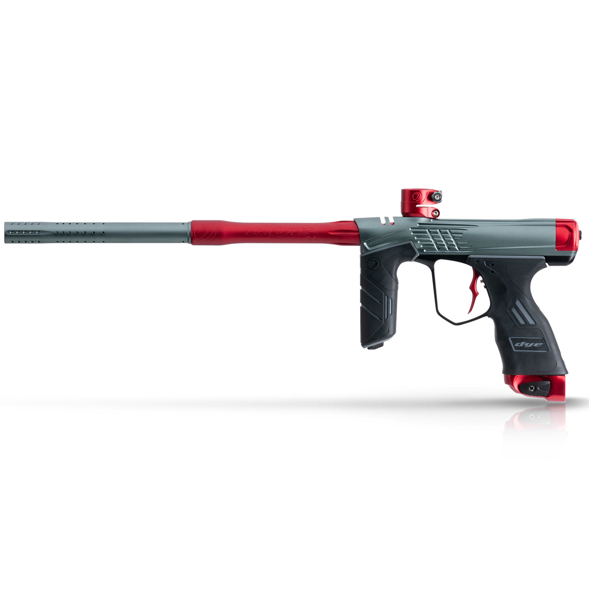 DYE DSR+ ICON Paintball Marker - Shadow Fire Grey Red