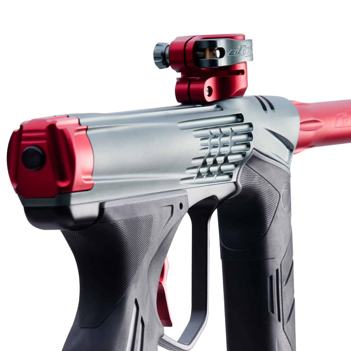 DYE DSR+ ICON Paintball Marker - Shadow Fire Grey Red