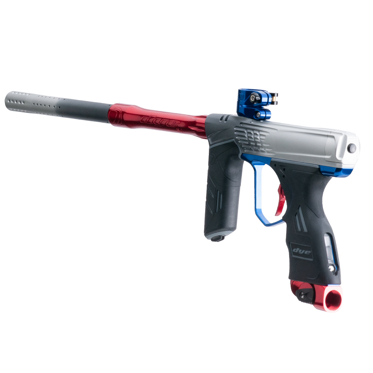 DYE DSR+ ICON Paintball Marker - Patriotic Grey Silver