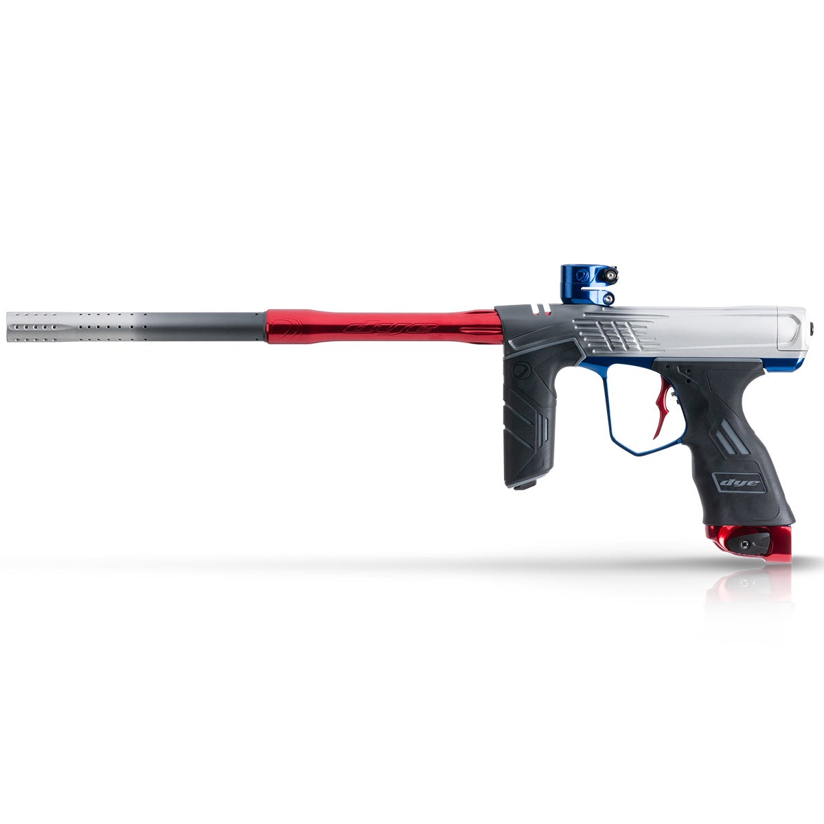 DYE DSR+ ICON Paintball Marker - Patriotic Grey Silver